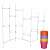 Metal Planter Fordable Stand with 12 Pot Holder (White) - top_view