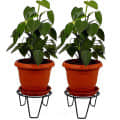 Metal Flower Pot Stand - set of 2 - front_view