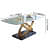 Modern Luxury Rectangular 4 Seater Dining Table Stone Top with Gold Stainless Steel - front_view