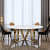 Modern Round 6 Seater Dining Table with Marble Top Stainless Frame - right_view