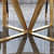 Modern Round 6 Seater Dining Table with Marble Top Stainless Frame - bottom_view