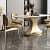 Luxury 6 Chairs Gold Marble Dining Table Sets - left_view