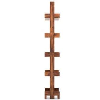 Tahoe Solid Wood Bookshelf In Teak - rear_view
