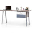 Free Standing Acacia Wood Study Table - front_view
