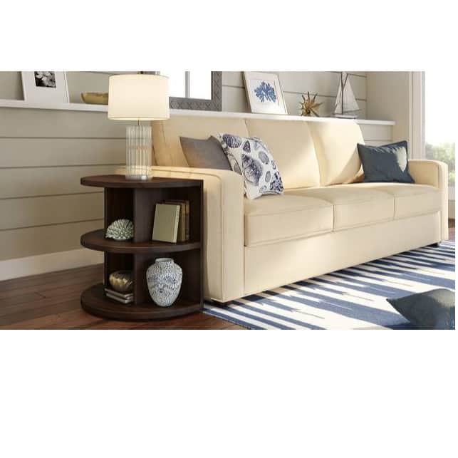 Half-Round Wooden Console Table - front_view