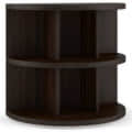 Half-Round Wooden Console Table - top_view