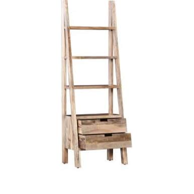 Oklahoma Solid Wood Bookshelf With Storage - front_view