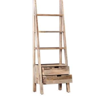 Oklahoma Solid Wood Bookshelf With Storage - right_view