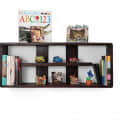 Rectangular Wall Shelf With Mahogany Finish - front_view