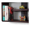 Rectangular Wall Shelf With Mahogany Finish - right_view