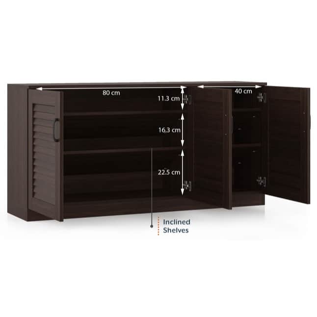 Wooden Multipurpose Shoe Cabinet - top_view