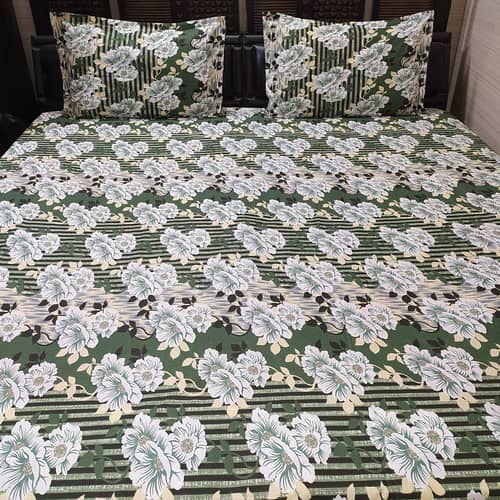 King Size Double Bedsheet With Two Pillow Covers