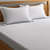 Plain White Queen Size Double Bedsheet With 2 Pillow Cover (Pure Cotton) - top_view