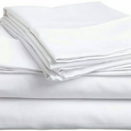 Plain White Single Bedsheet With 1 Pillow Cover (60x90)Inches