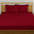 Pure Cotton Maroon Queen Size Bed-Sheet With 2 Pillow Covers - front_view
