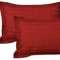 Pure Cotton Maroon Queen Size Bed-Sheet With 2 Pillow Covers - rear_view