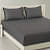 Pure Cotton Grey Queen Size Bedsheet With 2 Pillow Covers - photo