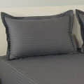 Pure Cotton Grey Queen Size Bedsheet With 2 Pillow Covers - front_view
