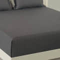 Pure Cotton Grey Queen Size Bedsheet With 2 Pillow Covers - rear_view
