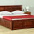 Crocus Sheesham Wood Queen Size Bed - front_view