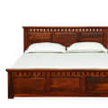 Crocus Sheesham Wood Queen Size Bed - rear_view