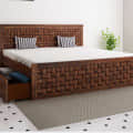 Malawi Sheesham Rosewood Wooden King Size Bed - rear_view
