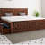 Malawi Sheesham Rosewood Wooden King Size Bed - rear_view