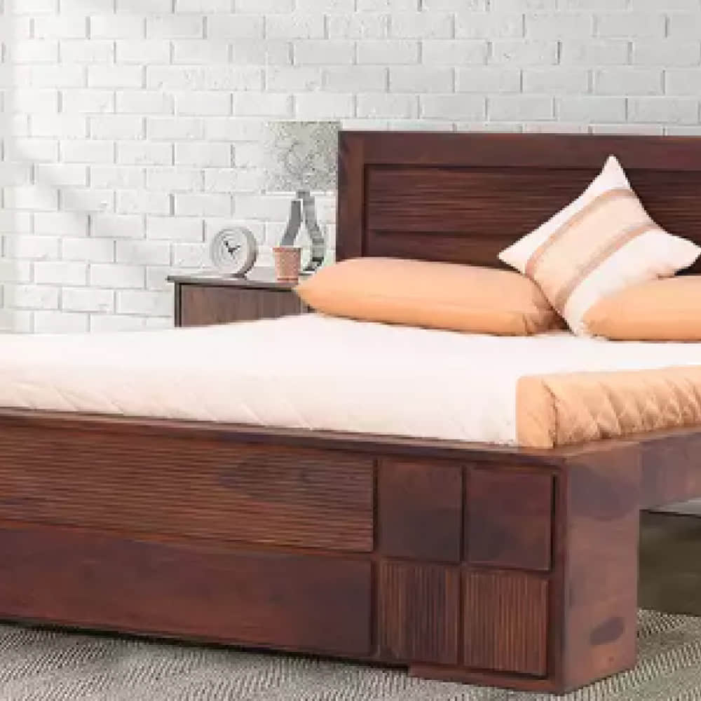 Eduardo Rosewood Brown King Size Bed - photo