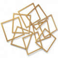Golden Squares Iron Wall Art - rear_view