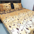 Beautiful Printed King Size Double Bedsheet With Two Pillow Covers - front_view