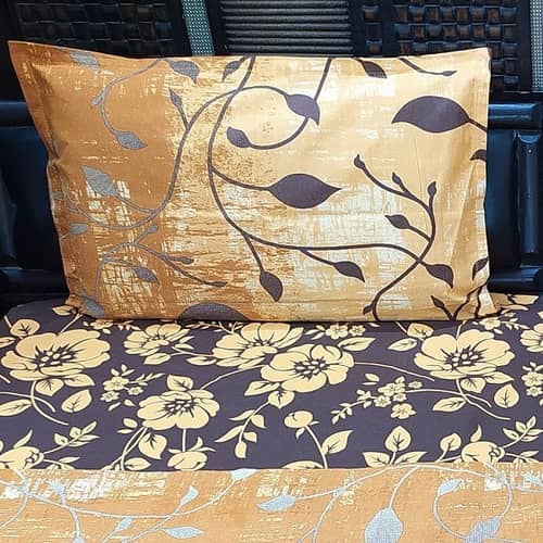 Beautiful Printed King Size Double Bedsheet With Two Pillow Covers