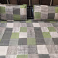 Geometrical Multicolored King Size Pure Cotton Bedsheet With Two Pillow Covers - photo