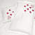 Beautiful Heart Embroidery Double Bedsheet With Two Pillow Covers (Pure Cotton) - top_view