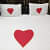 Heart Patch White Queen Size Double Bedsheet With Two Pillow Covers - photo