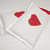 Heart Patch White Queen Size Double Bedsheet With Two Pillow Covers - rear_view