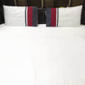 Designer Taping Stripe Double Bedsheet With Two Pillow Covers - front_view