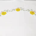Floral Embroidery Double Bedsheet With Two Pillow Cover (White) - rear_view