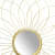 Leaf Design Round Art Wall Mirror - top_view