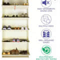 Metal Shoe Rack in 5 Shelves - top_view