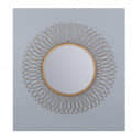 Gold Mild Steel & Glass Large Sunflower Mirror - top_view