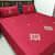 Embroidery Maroon Double Bedsheet With Two Pillow Covers (100x108) - front_view