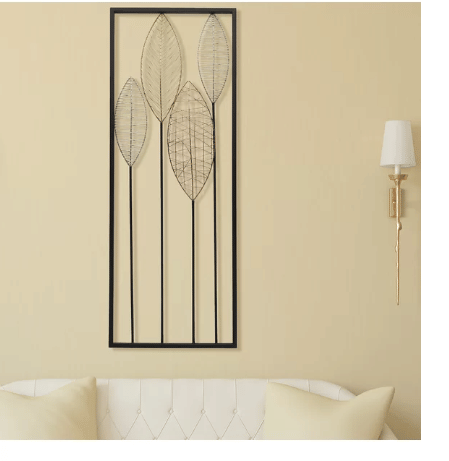 Metal Feather Wall Décor - rear_view
