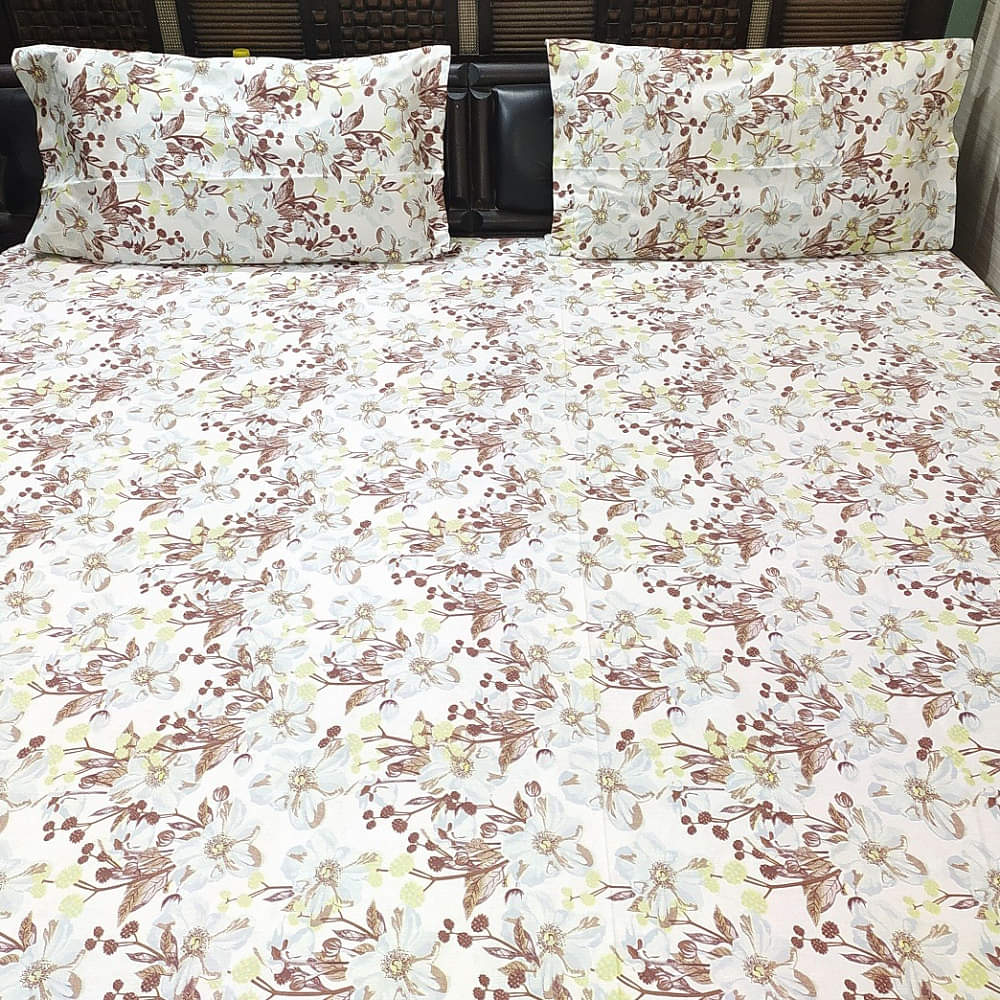 Floral Printed Double Bed sheet - photo