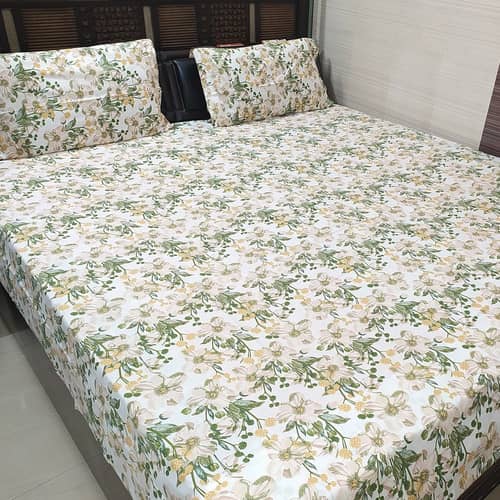 Cotton Multi-coloured  Double Bed sheet