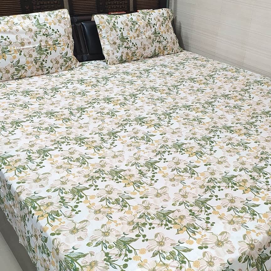 Cotton Multi-coloured  Double Bed sheet - rear_view