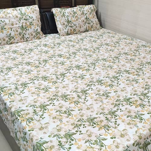 Cotton Multi-coloured  Double Bed sheet