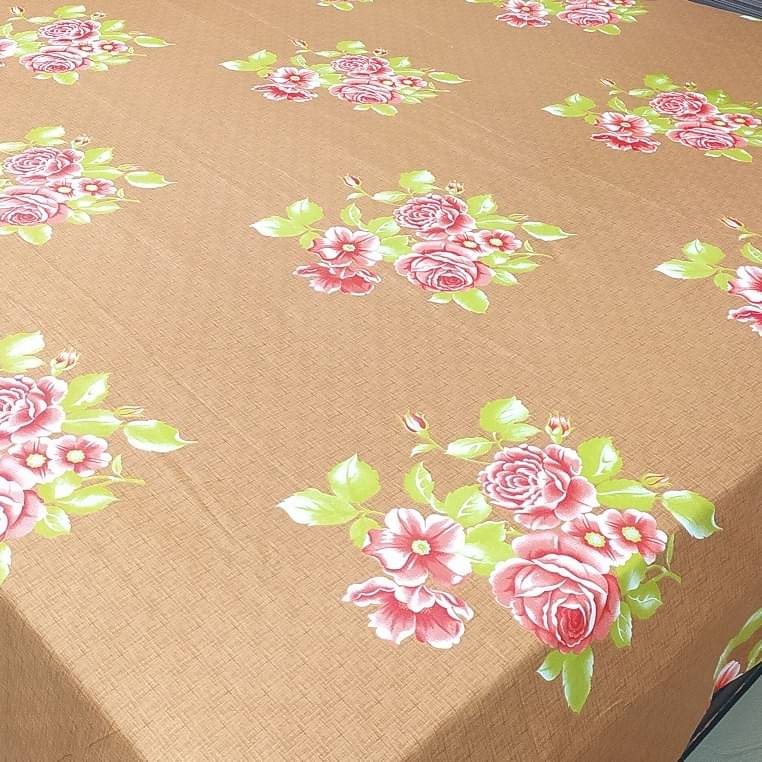 Floral Print King Sized Double Bedsheet With Two Pillow Covers