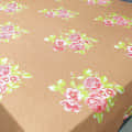 Floral Print King Sized Double Bedsheet With Two Pillow Covers - rear_view