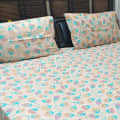 Printed Queen Size Double Bedsheet With Two Pillow Covers (90x100) Inches - front_view