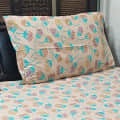 Printed Queen Size Double Bedsheet With Two Pillow Covers (90x100) Inches - rear_view